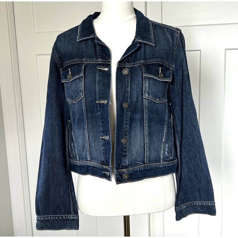 PAIGE Aveline Denim Trucker Jacket Soft Women's MEDIUM $249 Mint Condition